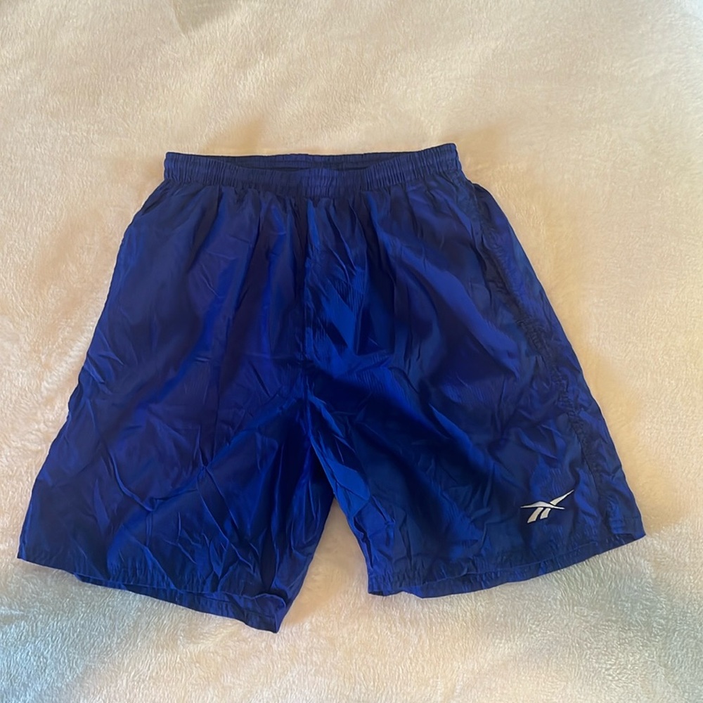 Vintage 90s Y2K Reebok Nylon Blue Swimsuit Size Medium.